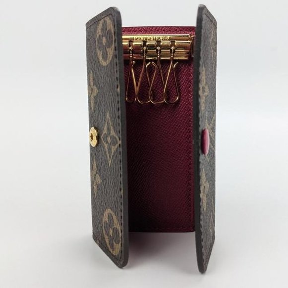 SOLD Louis Vuitton Monogram Fuchsia 4 Ring Key Holder - Picture 3 of 7